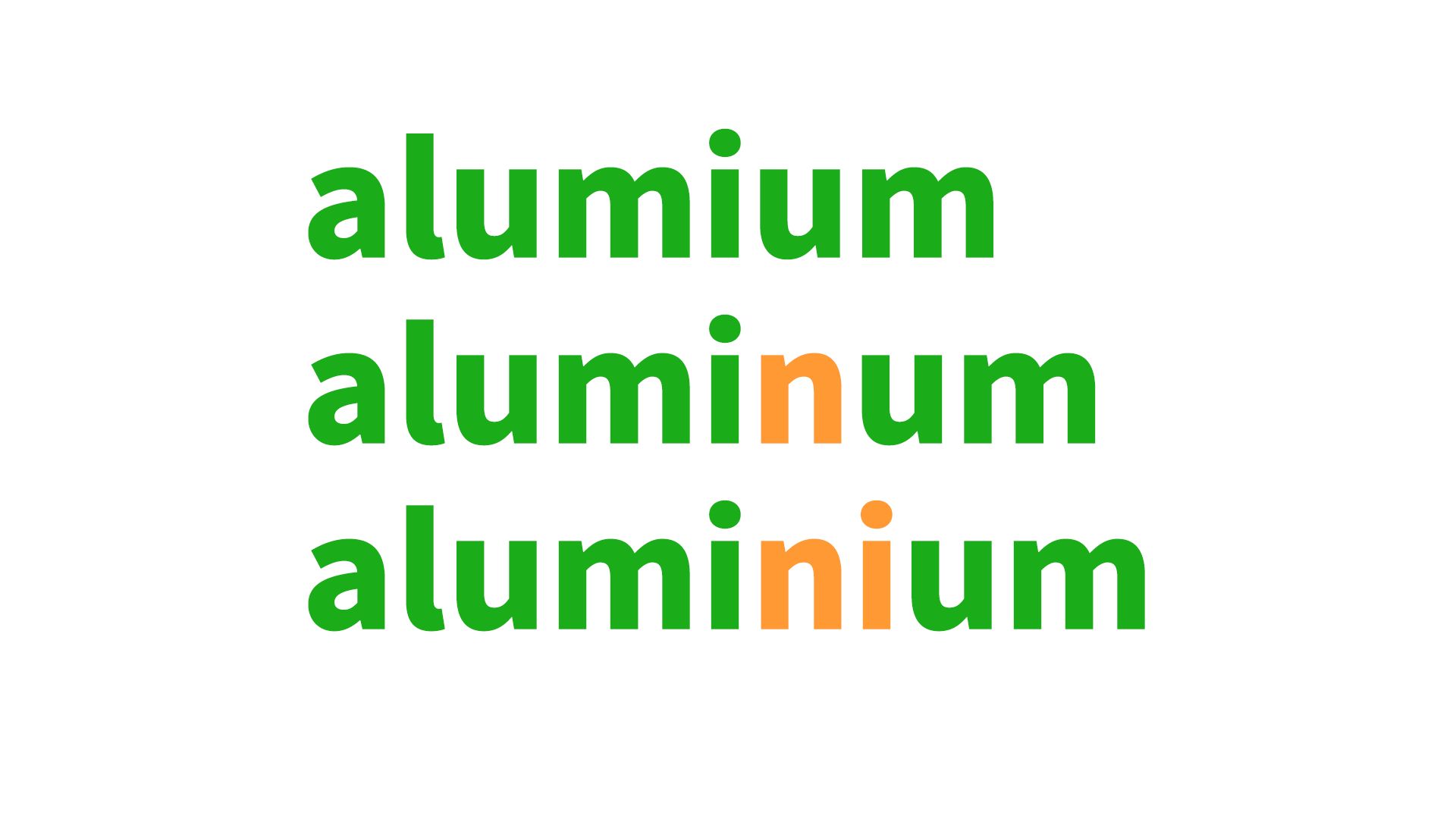 “铝”的英文到底是哪个?alumium,aluminum,aluminium?哔哩哔哩bilibili