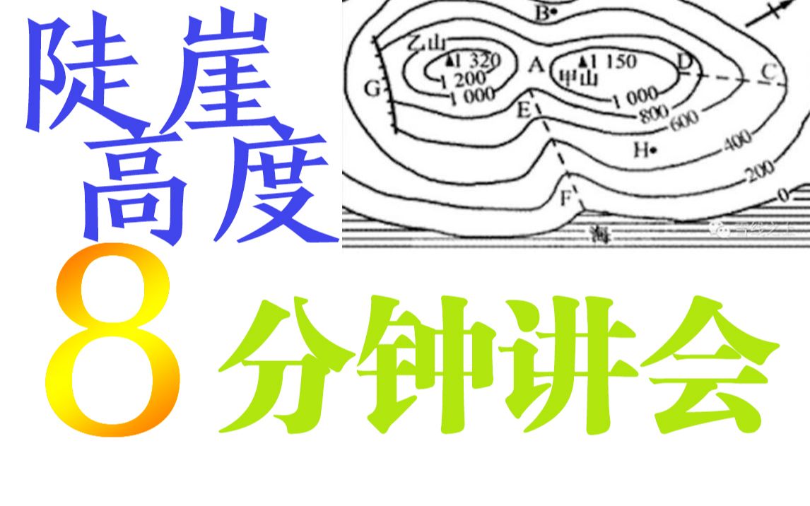 【高中地理小技巧】还头疼陡崖有多高?8分钟教会你算陡崖相对高度!哔哩哔哩bilibili