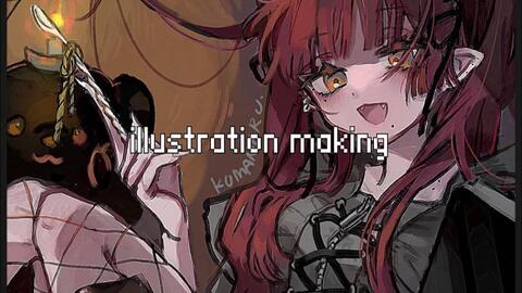 創作イラスト メイキング Illustration Making 厚塗り 哔哩哔哩