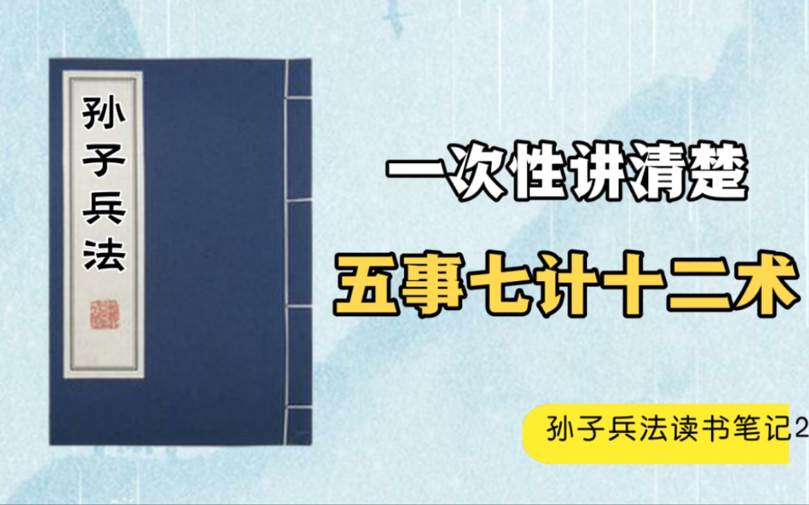 孙子兵法读书笔记02《计篇》下:“详解十二术”哔哩哔哩bilibili