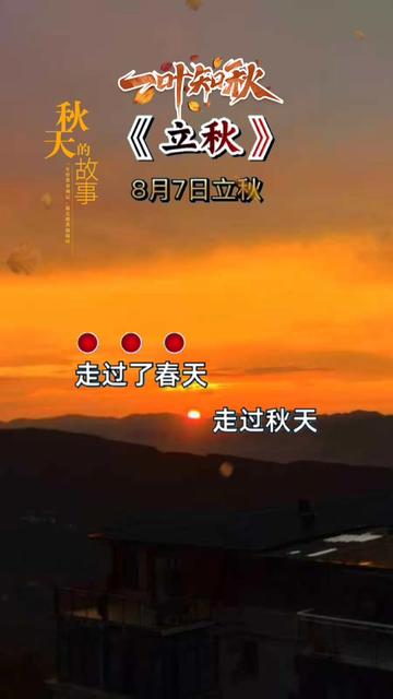 #今日立秋 #秋已至,暑未消哔哩哔哩bilibili