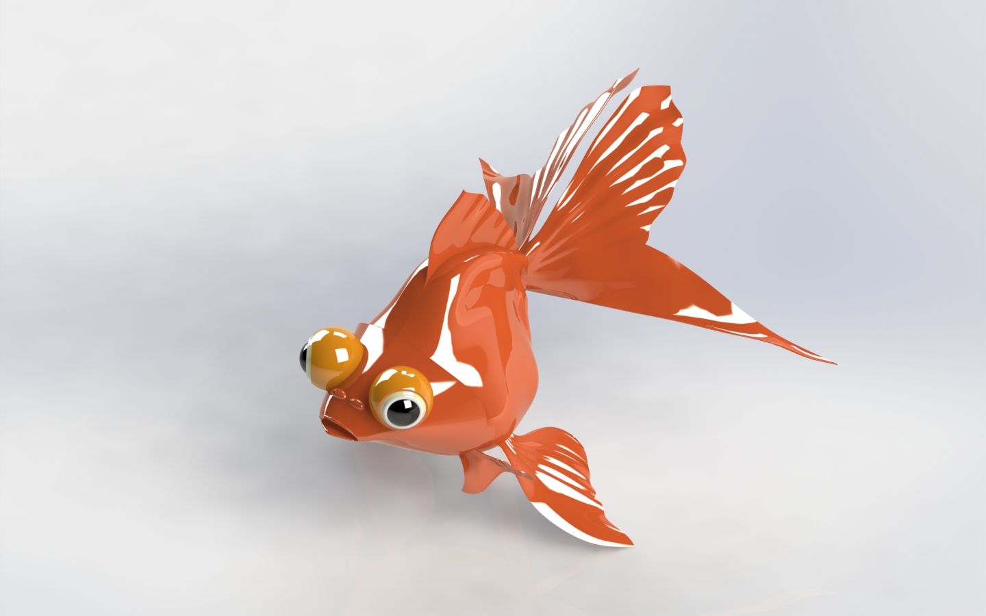 亦明图记:solidworks实例绘制,3d金鱼模型,第3节,鱼尾和鳍的绘制过程