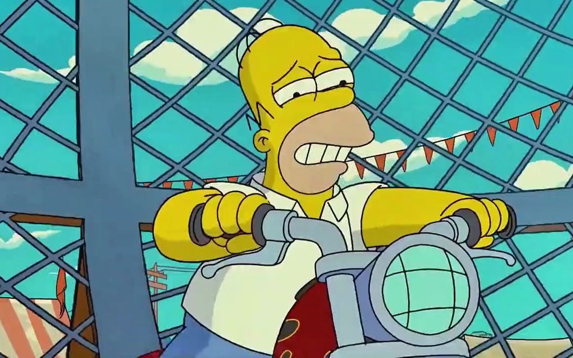 辛普森一家:这老爸心可真够大的!逃亡路上,还有心情去游乐场玩