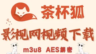 python爬虫案例：茶杯狐影视网视频下载，内含 m3u8 AES解密！！