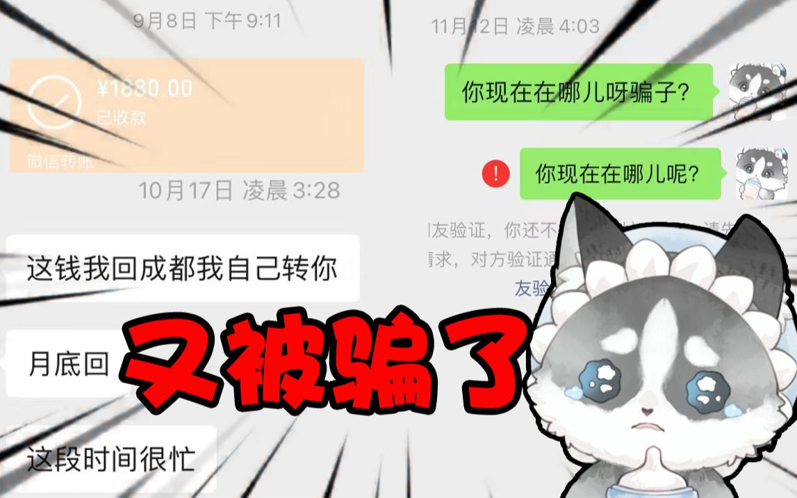 我又被骗啦!主播微信买机票被骗1880?𐟤ᥓ”哩哔哩bilibili