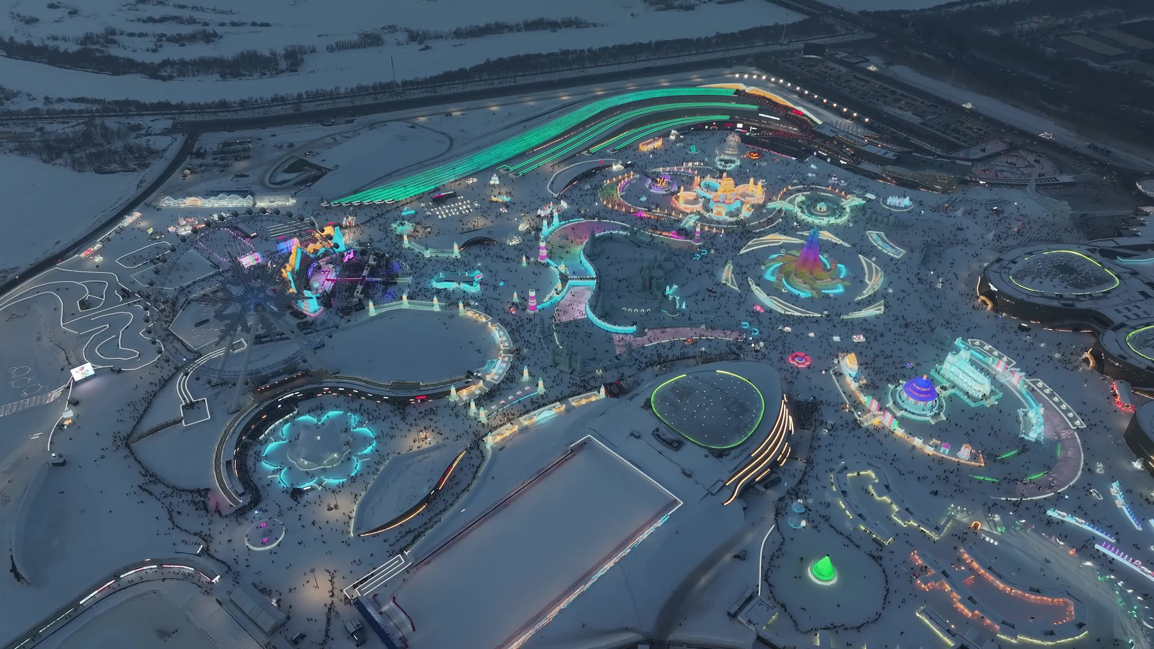 哈尔滨冰雪大世界.大疆御三pro