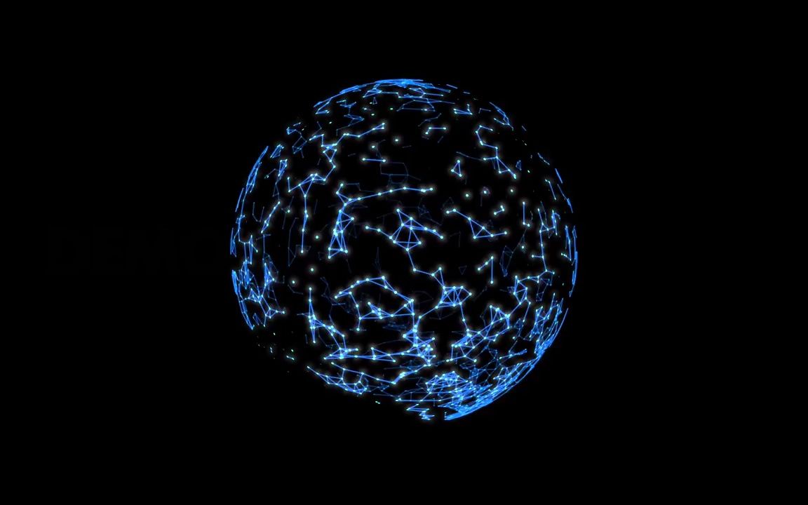 汇聚成圆球科技感互联网大数据hud元素视频素材led大屏幕背景素材动态