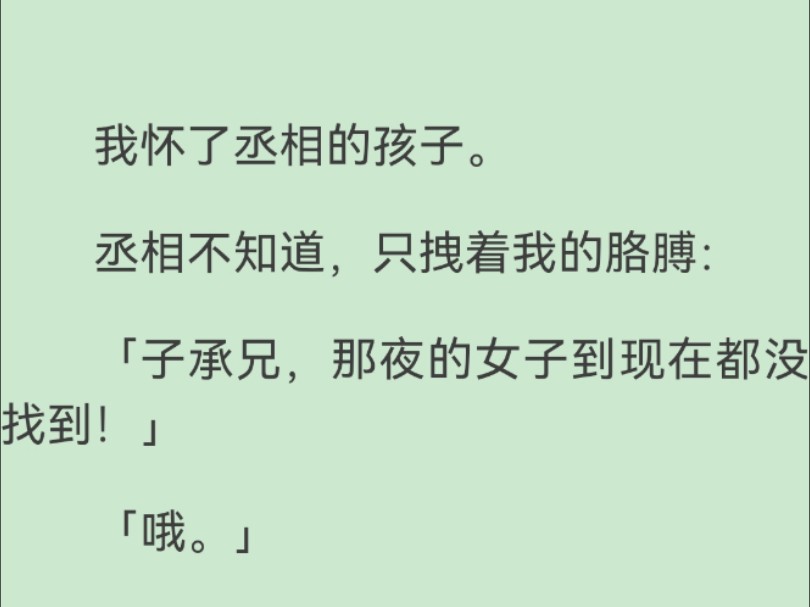 【全文完】我怀了丞相的孩子.丞相不知道,只拽着我的胳膊:子承兄,那夜的女子到现在都没找到…哔哩哔哩bilibili