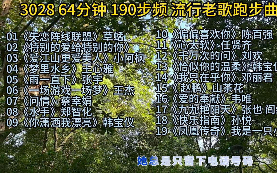 [图]3028 64分钟 190步频 经典老歌跑步曲A