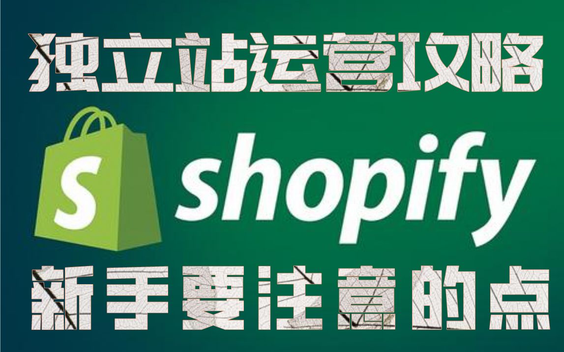 【新手入门】跨境独立站Shopify运营过程中要注意这5点哔哩哔哩bilibili