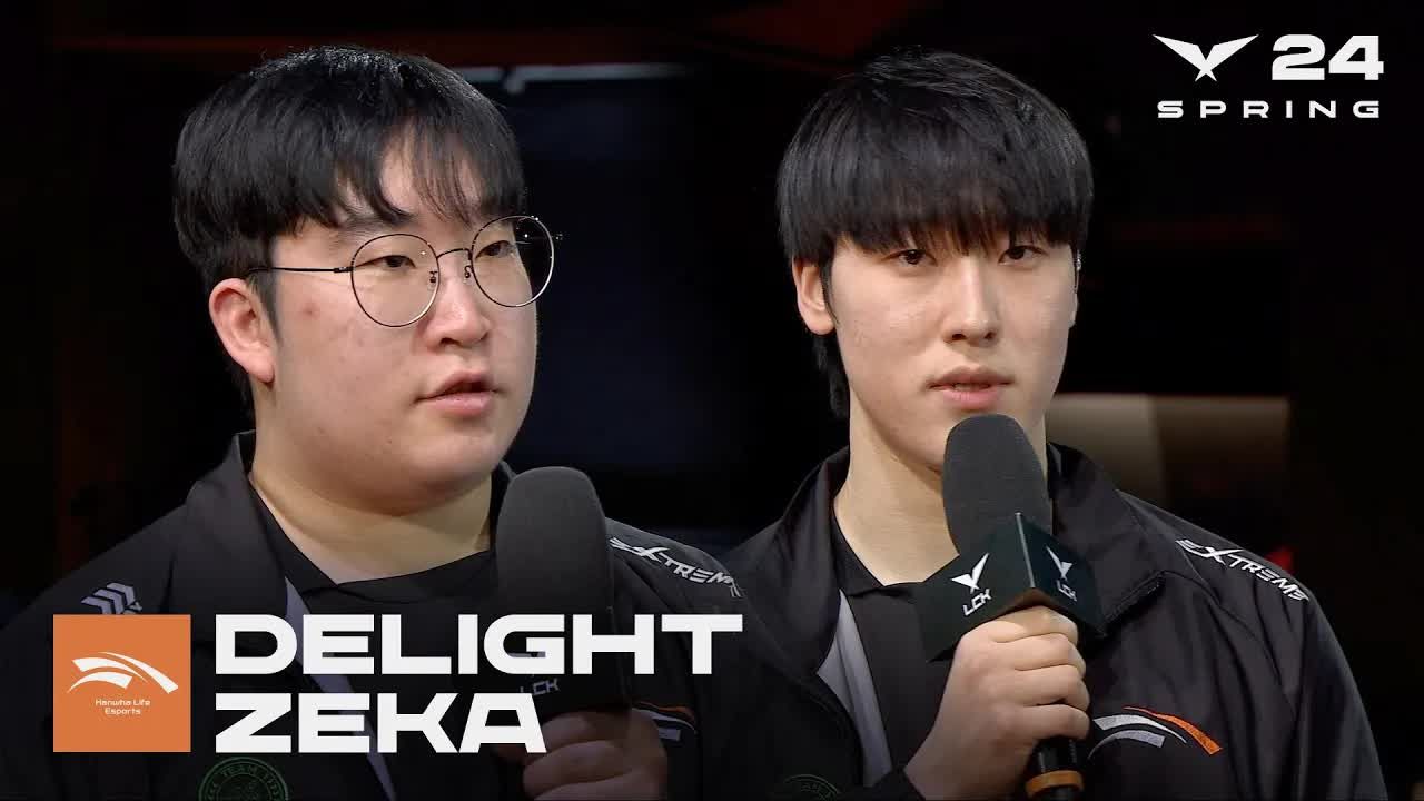 delight, zeka 采访 bro vs. hle 03.08 2024 lck 春季赛