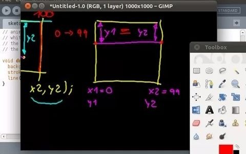 Processing快乐编程007 水平线动画及变量的使用哔哩哔哩bilibili