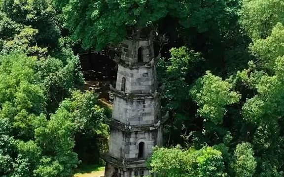 [图]【治愈系风景】建于1838年的惜字塔，塔顶被雷劈后，竟凭空长出一棵参天大树，到底何人所种？