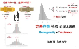 Download Video: 通俗统计学原理入门18 方差齐性检验的基本原理 F检验初步