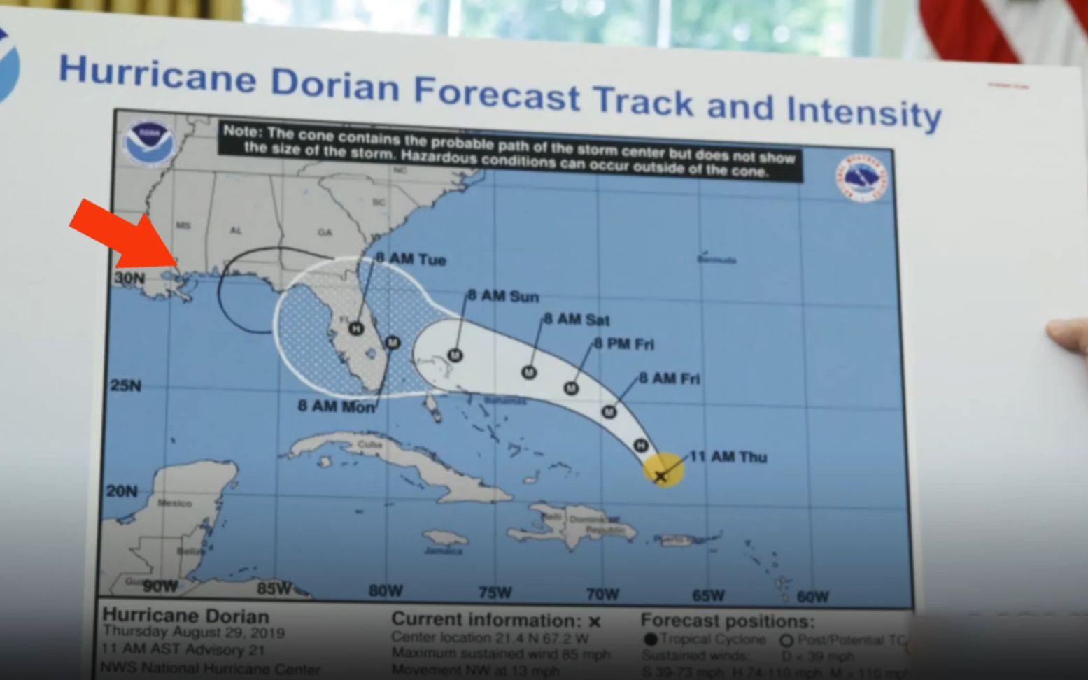 为证明自己没错 特朗普把飓风预测图给……改了?哔哩哔哩bilibili