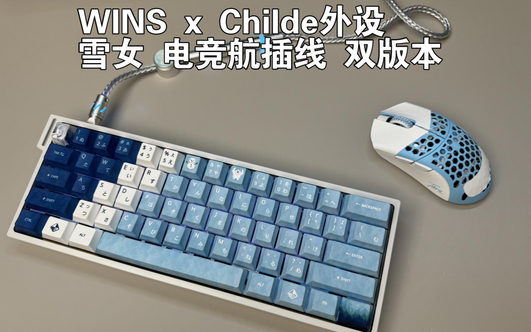 【Childe】Wins 联名款 雪女电竞磁轴航插线 双版本展示电子竞技热门视频