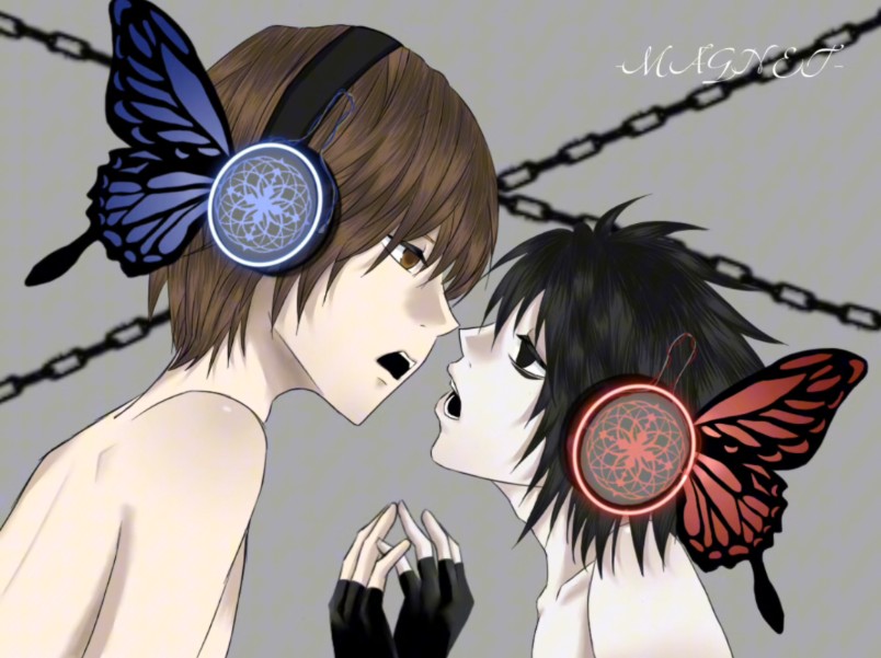 【夜神月×l】【月l】【death note】magnet03