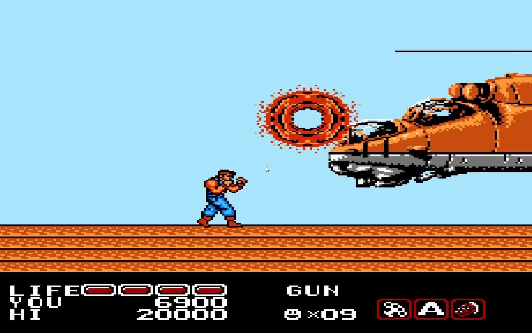 脱狱经典怀旧fc游戏-无限道具暴走版01关(boss直接连炸死)