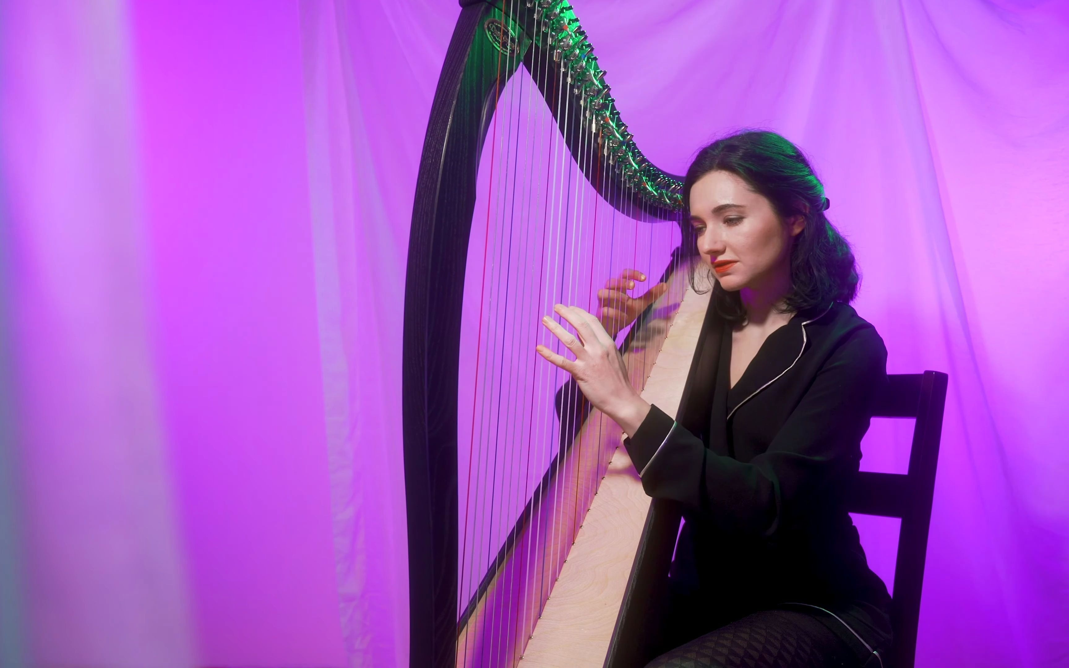 北欧美女治愈你的竖琴演奏建议耳机或20以上音响收听