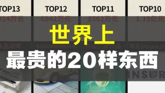 世界上最贵的20样东西，最高62.5兆美元