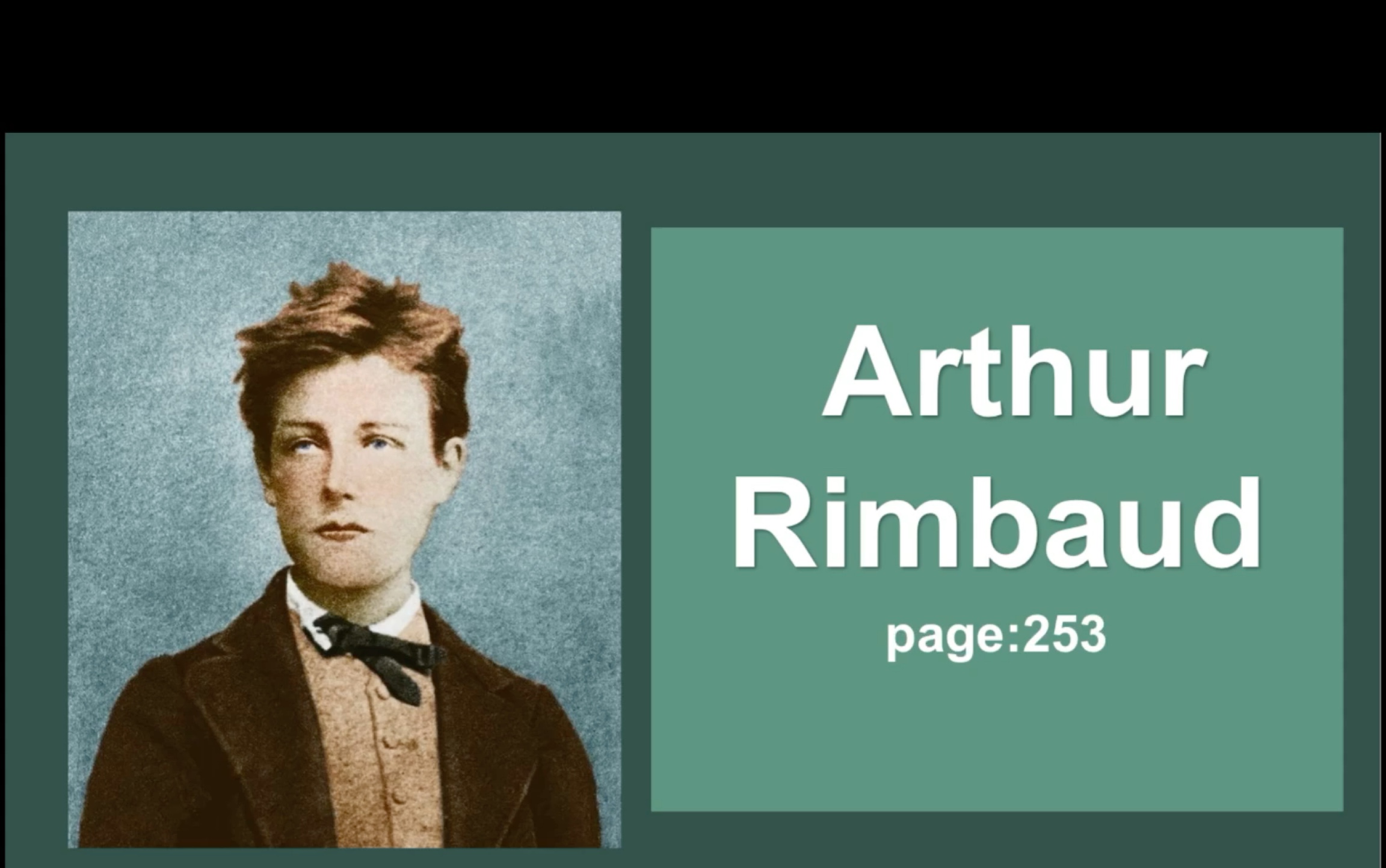 [图]【Arthur Rimbaud 阿尔蒂尔·兰波】 17岁便封神的诗人 与魏尔伦的惊世爱情至今让人称道 法语语言文学（2）法国文学简明教程19世纪