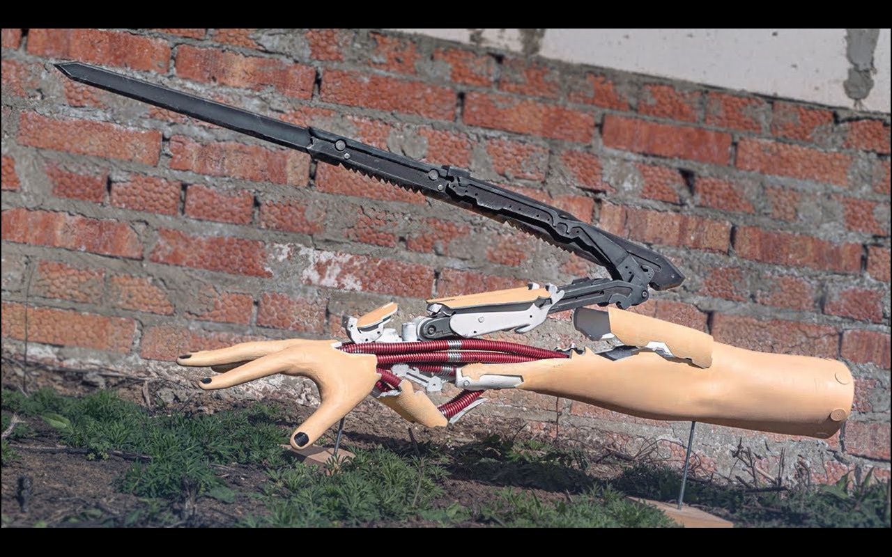 【机械】制作《赛博朋克2077》里的"前腕收纳式折叠刃"