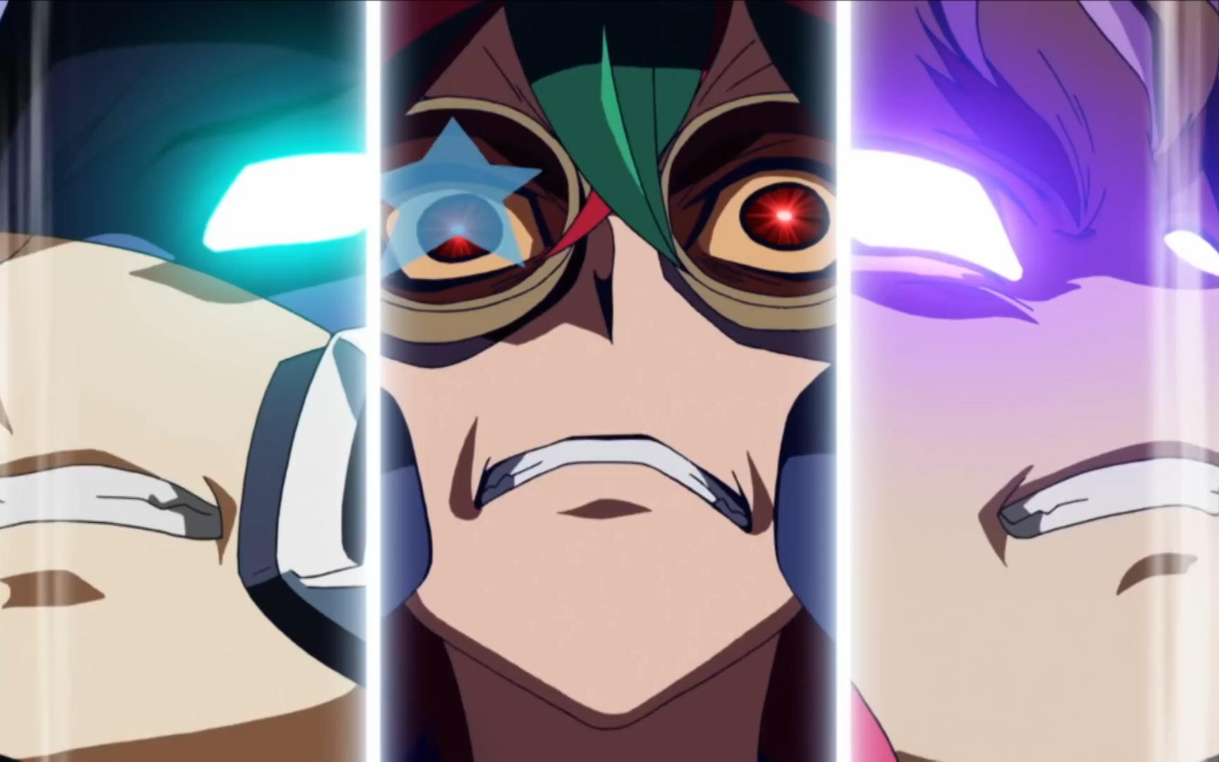 游戏王arc-v 榊游矢&游吾&游里(逆鳞) 异色眼灵摆龙 动画