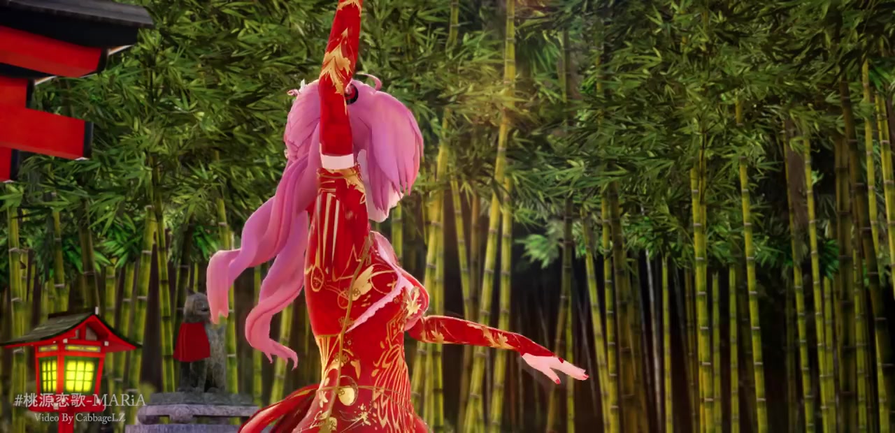mmd/红衣媚舞-桃源恋歌【重音teto】