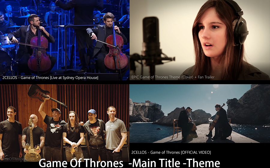 Game of Thrones Main title Theme权力的游戏主题曲高清合集2CELLOS;Fender;Fan Trailer哔哩哔哩bilibili