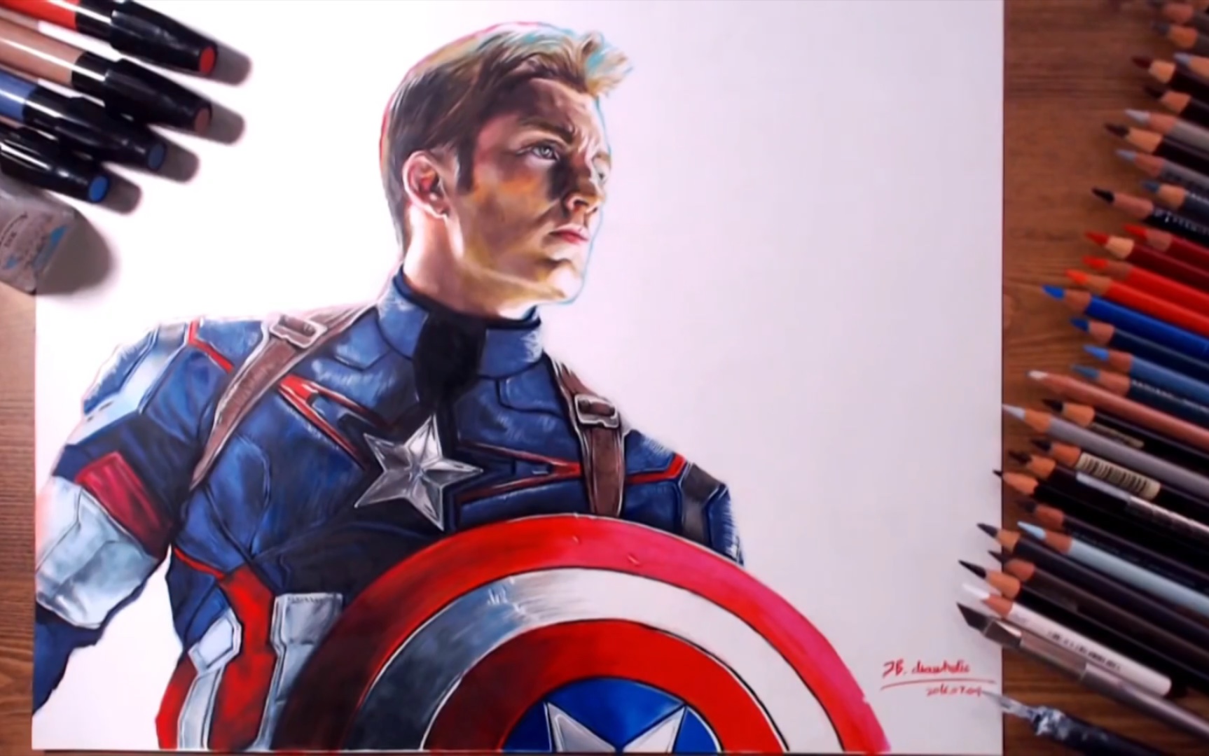 【彩色绘画】美国队长