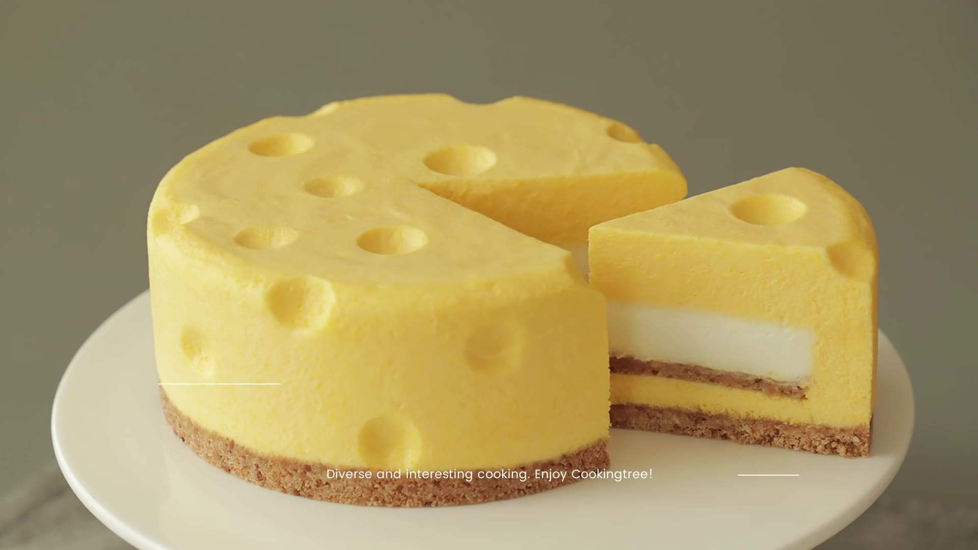 【cooking tree】免烤芝士蛋糕 no-bake emmental cheesecake_哔哩