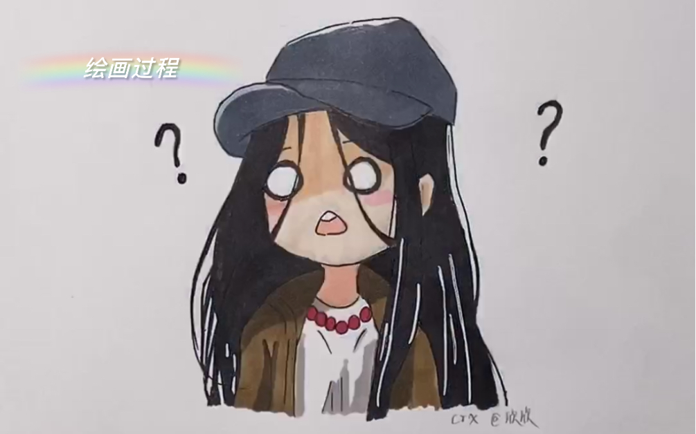 【绘画过程】一人之下冯宝宝绘画过程(草稿-勾线-涂色)