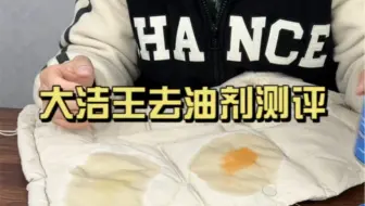 #测评 号称干洗店秘密的大洁王，真能洗掉羽绒服油污吗？#鉴货cp