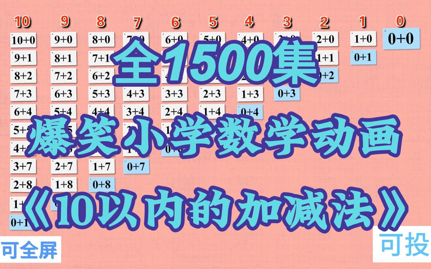 [图]全1500集 爆笑小学数学动画 孩子轻松学数学 《10以内的加减法》