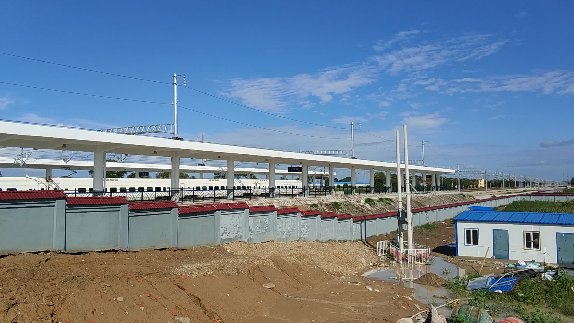 铁路金秋拍车2017a4长白乌城际快铁首发动车c1301大安站发车