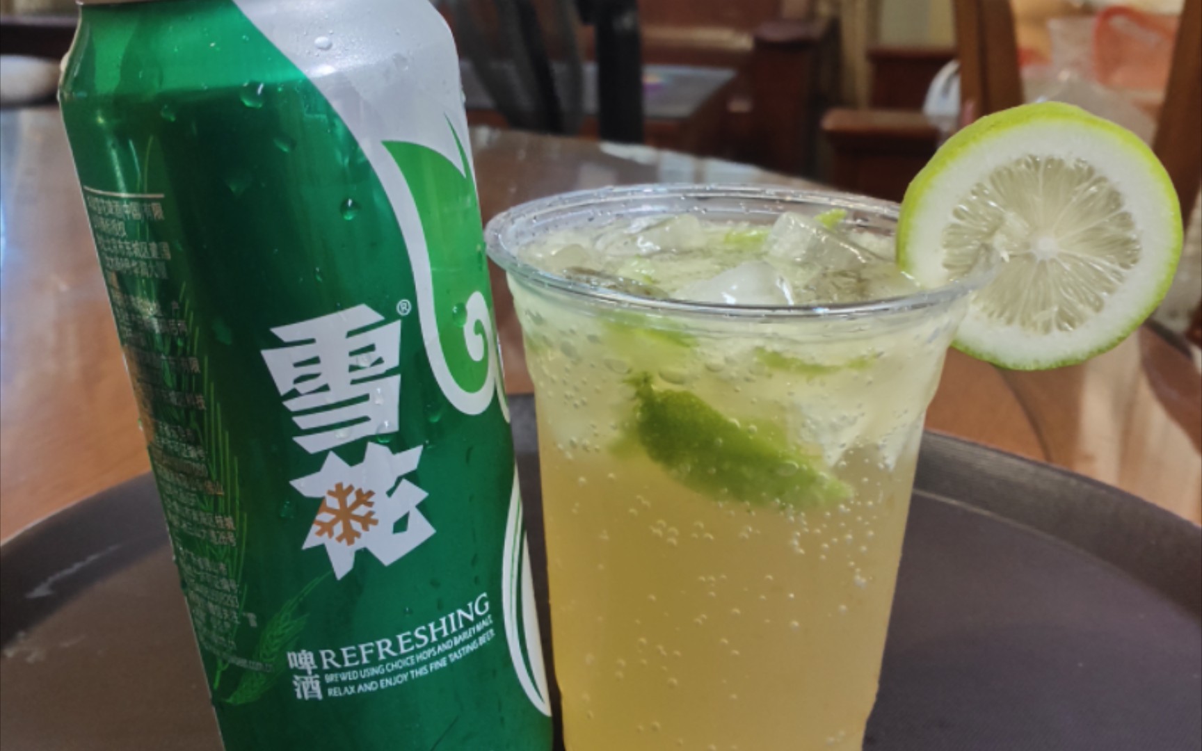 雪花柠檬啤酒