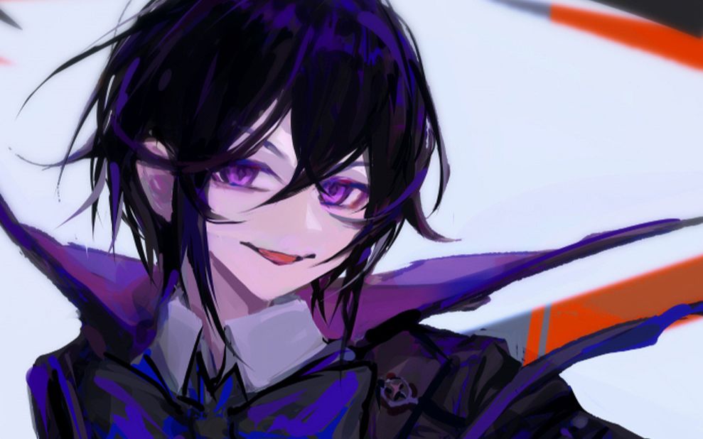 【绘画】黑发紫眸的男人【夜火冷彻】