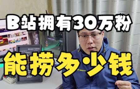 【闲聊】30万粉丝一个月能捞多少钱哔哩哔哩bilibili