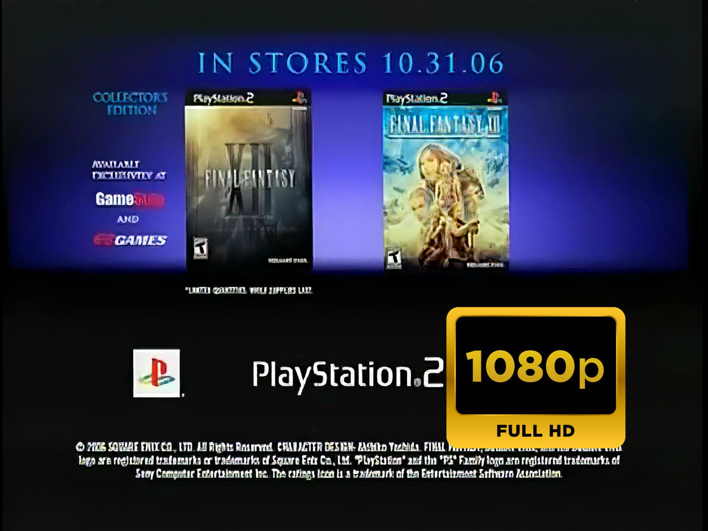 【高清修复怀旧游戏广告】2006年 史克威尔艾尼克斯 ps2《最终幻想12
