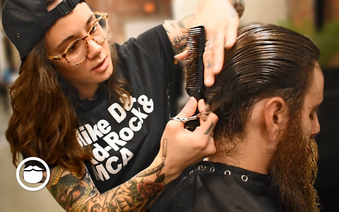 美式理发如何理出完美大背头barbershopbarber男士理发美式渐变美式