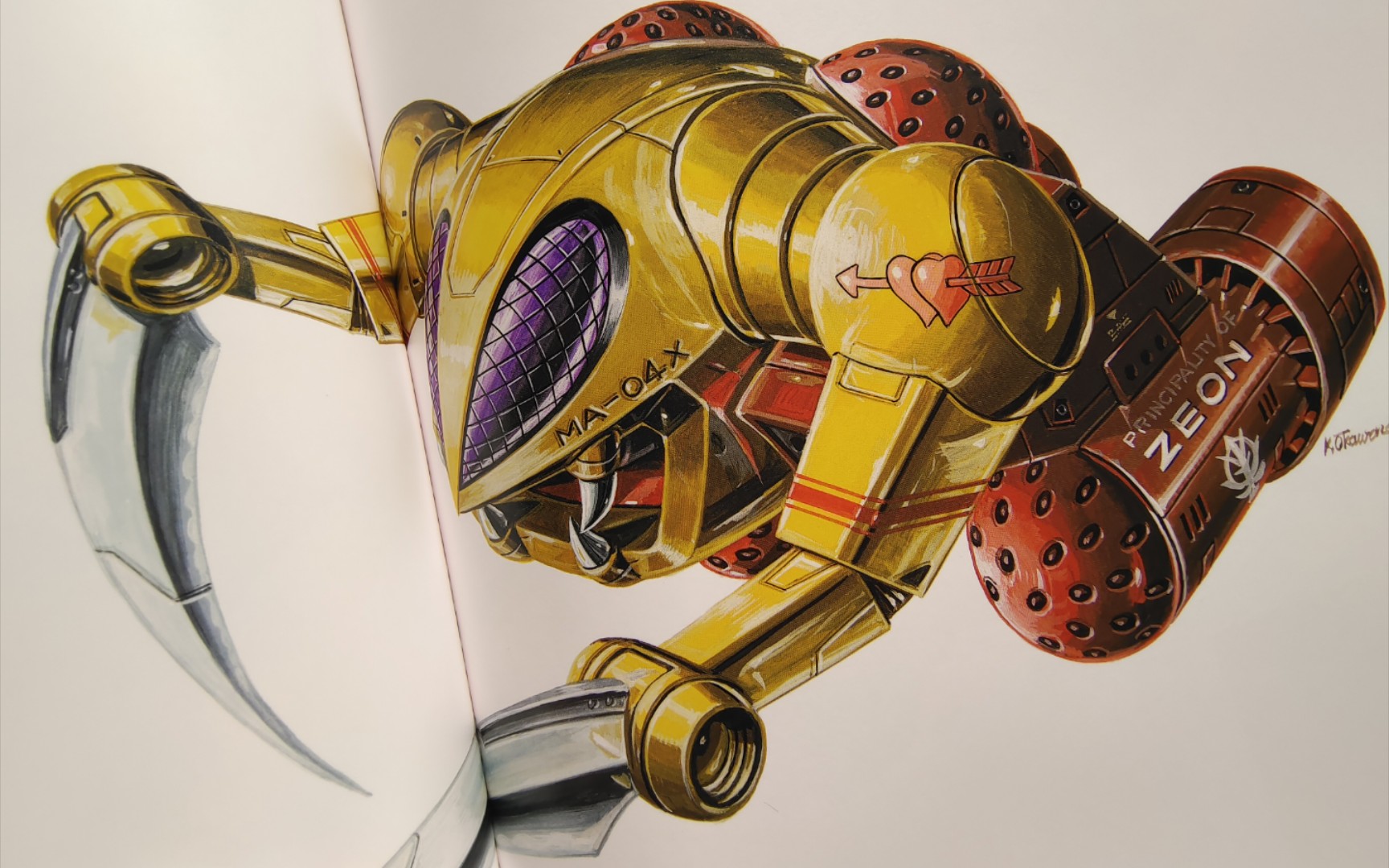 画集赏析第812期画师大河原邦男高达吉翁载具机体插画设定