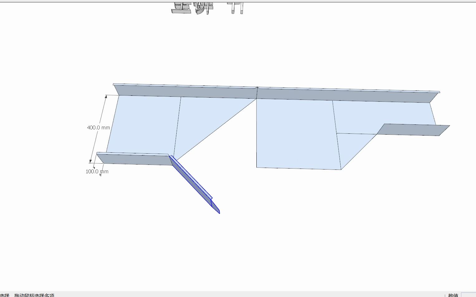 桥架弯头制作与计算90度变径弯头实例3d