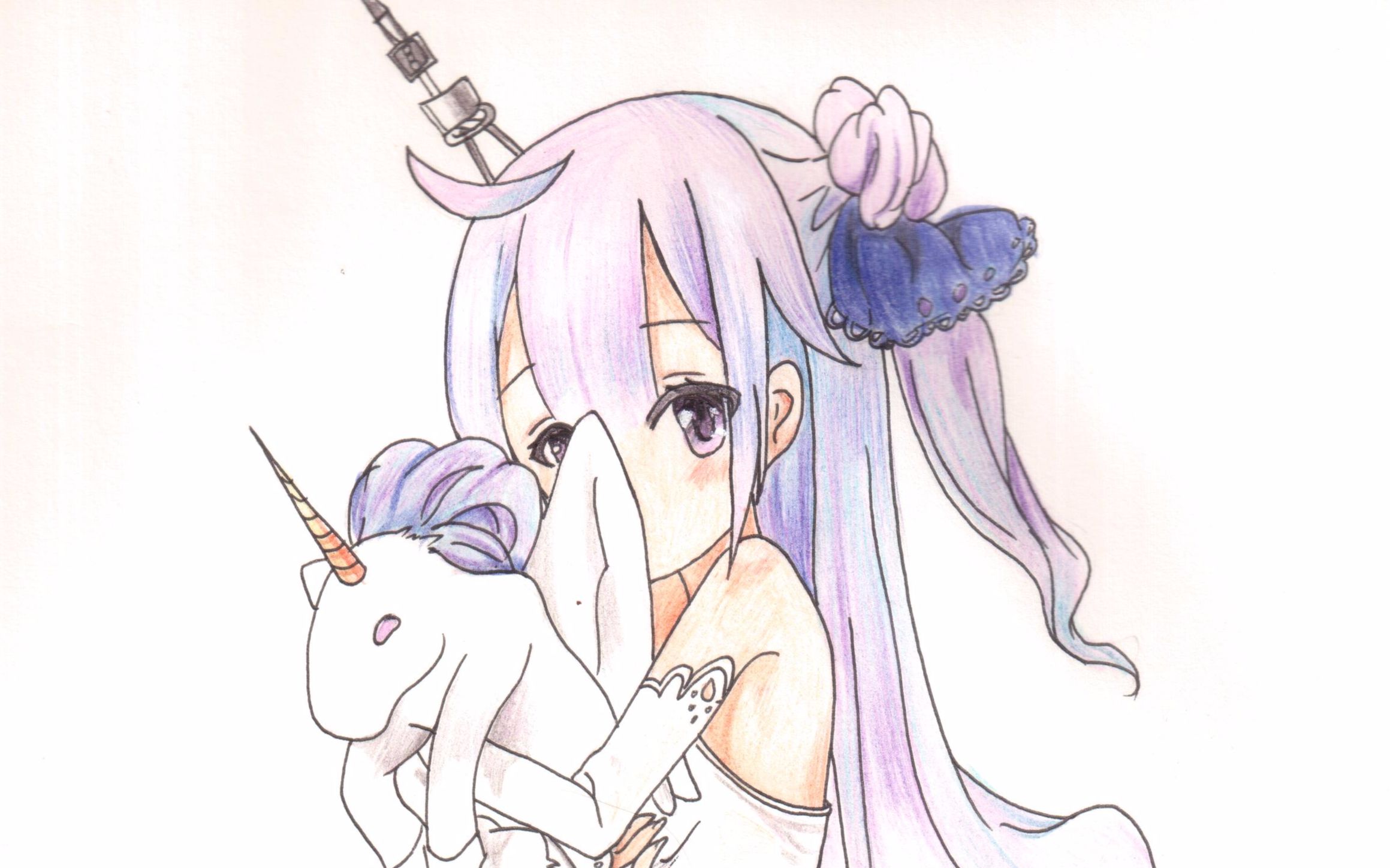 【手绘.彩铅】碧蓝航线-独角兽(8倍速) 国产彩铅简单测评