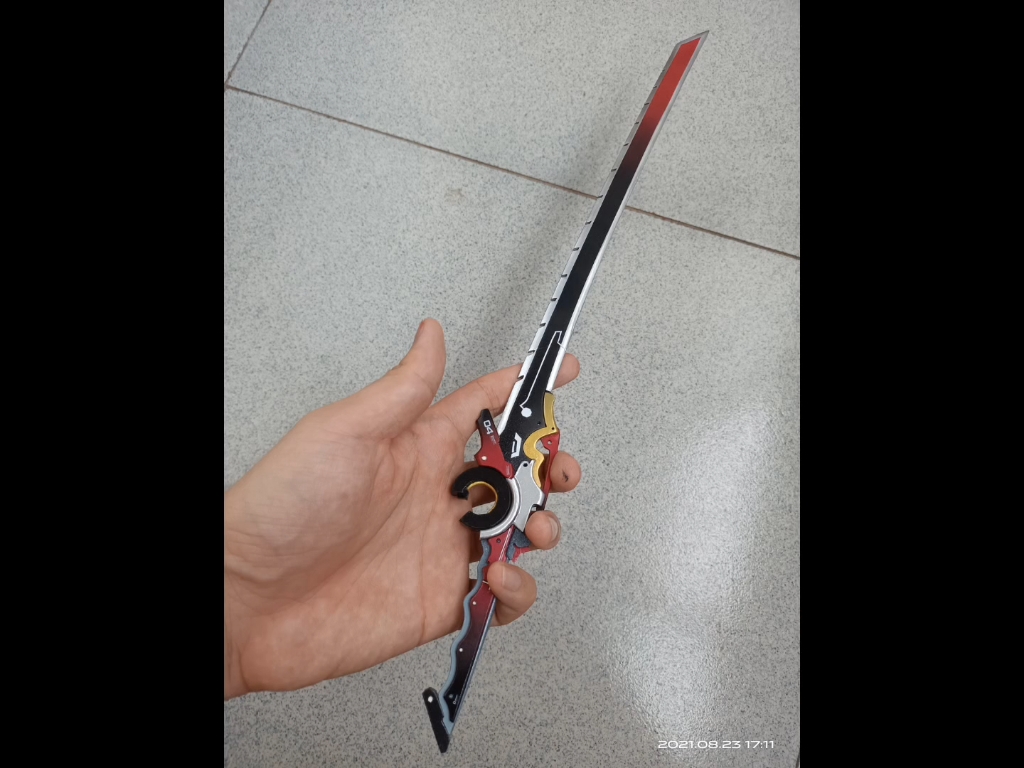 战双帕弥什 红樱 朱桦 太刀cos道具 以及缩小模型的制作