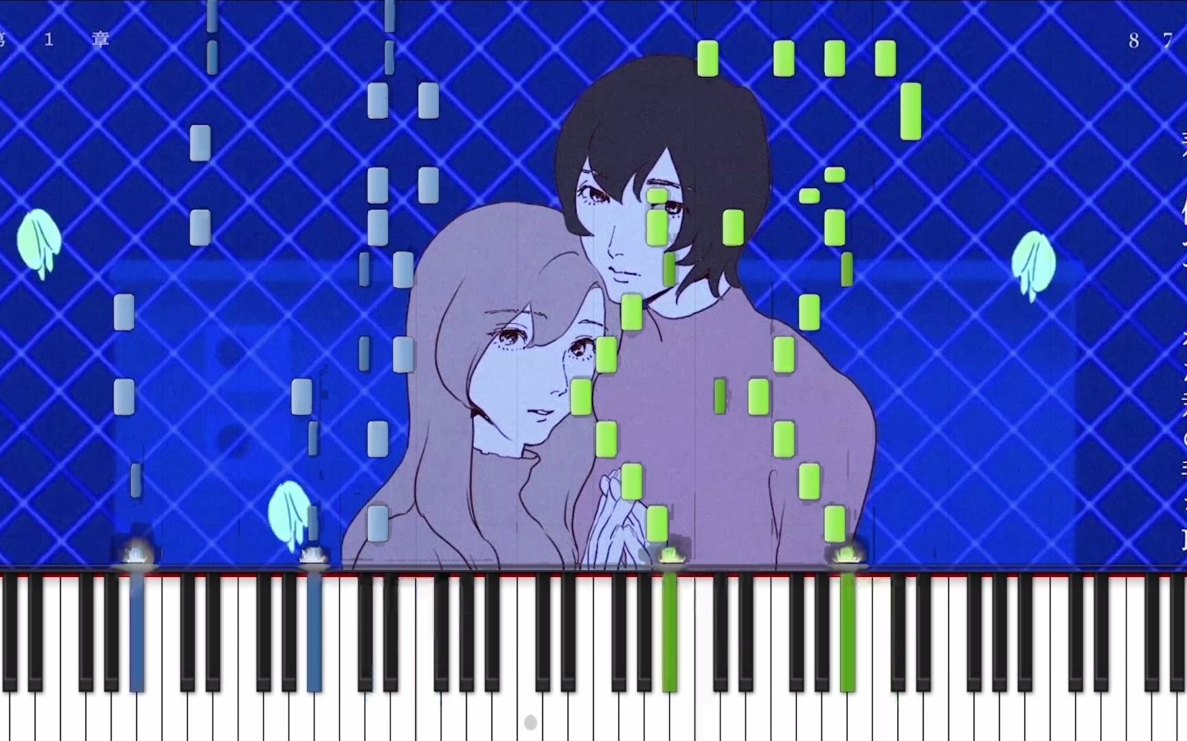 【可视化钢琴】《夜に駆ける(向夜晚奔去)》--yoasobi(触手猴版)_哔哩