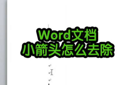 Word文档小箭头怎么去除?哔哩哔哩bilibili