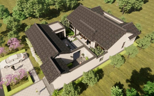 农村一层中式小合院,传统建筑布局,有喜欢的吗?