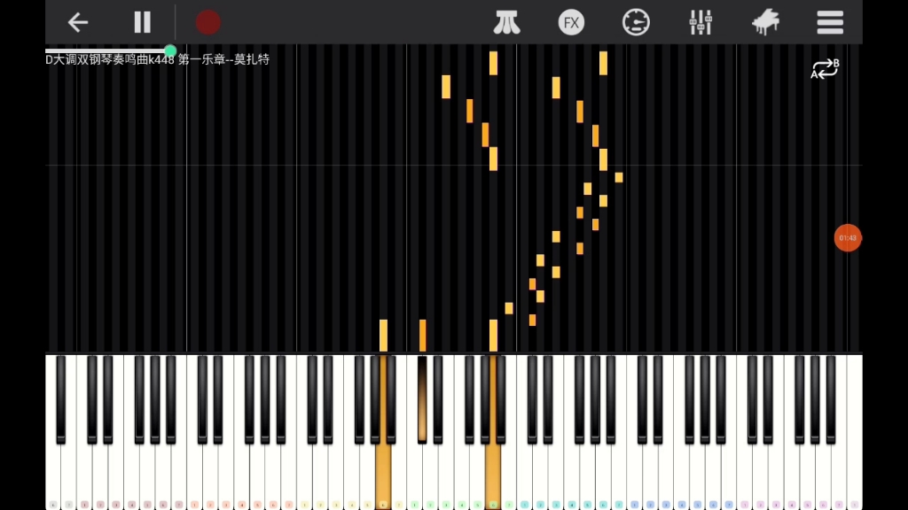 莫扎特钢琴曲k448