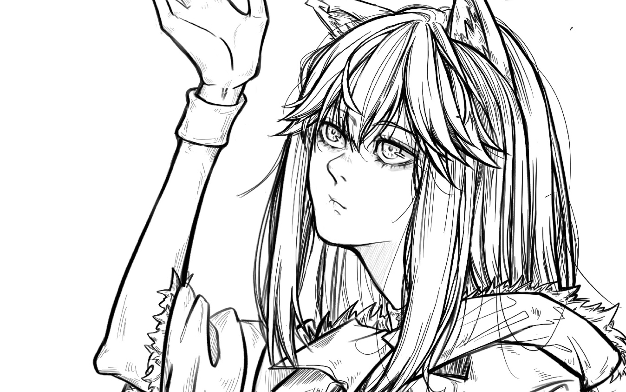 【你—近在咫尺】德克萨斯线稿过程