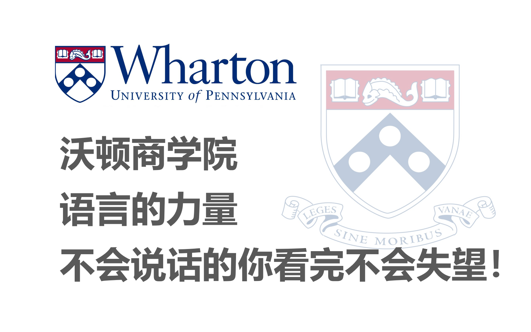 【沃顿商学院】 《语言的力量》担心自己不会说话的你,看完不会失望!哔哩哔哩bilibili